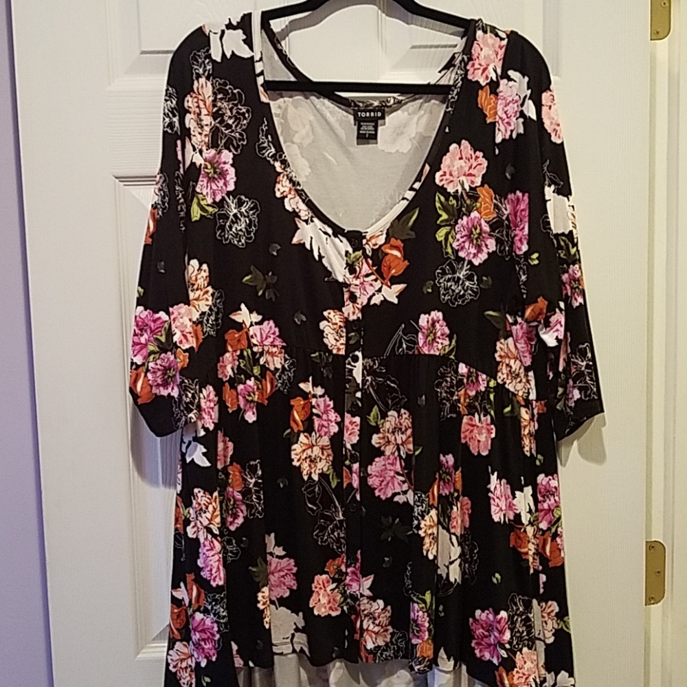 Floral high low top